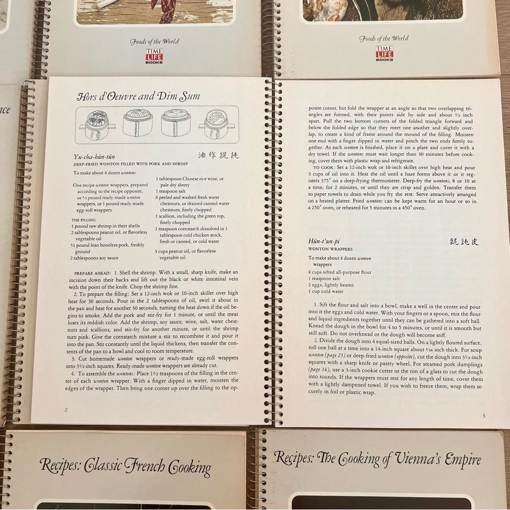 17 PCs‎ 1981 Cookbooks Recipes, Time Life Foods Of The World,  Spiral Bound Vtg